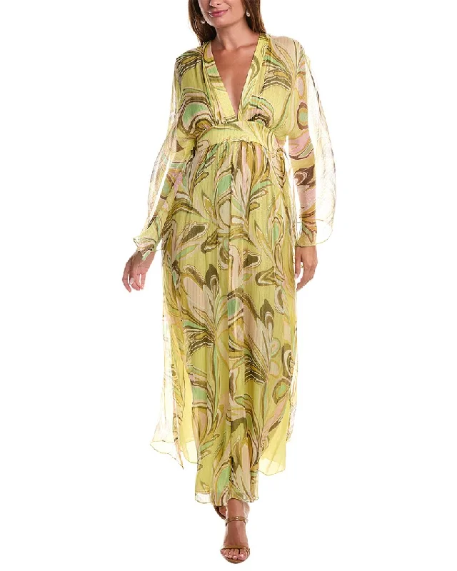 Holiday Glam ALEXIS Sydney Silk-Blend Maxi Dress Artful Design