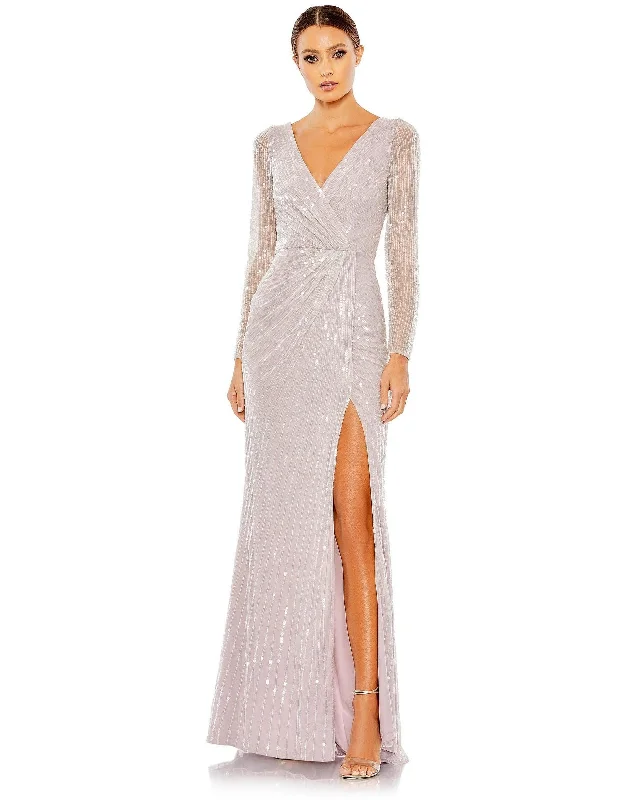 Effortless Style, Endless Impact Mac Duggal 93660 Long Sleeve Formal Evening Dress Elegant Contour