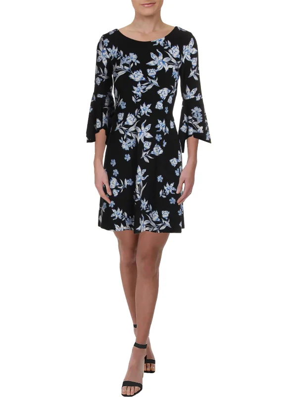 Casual Chic Deals Tycenda Womens Floral Print Mini Wear to Work Dress Flash Sale