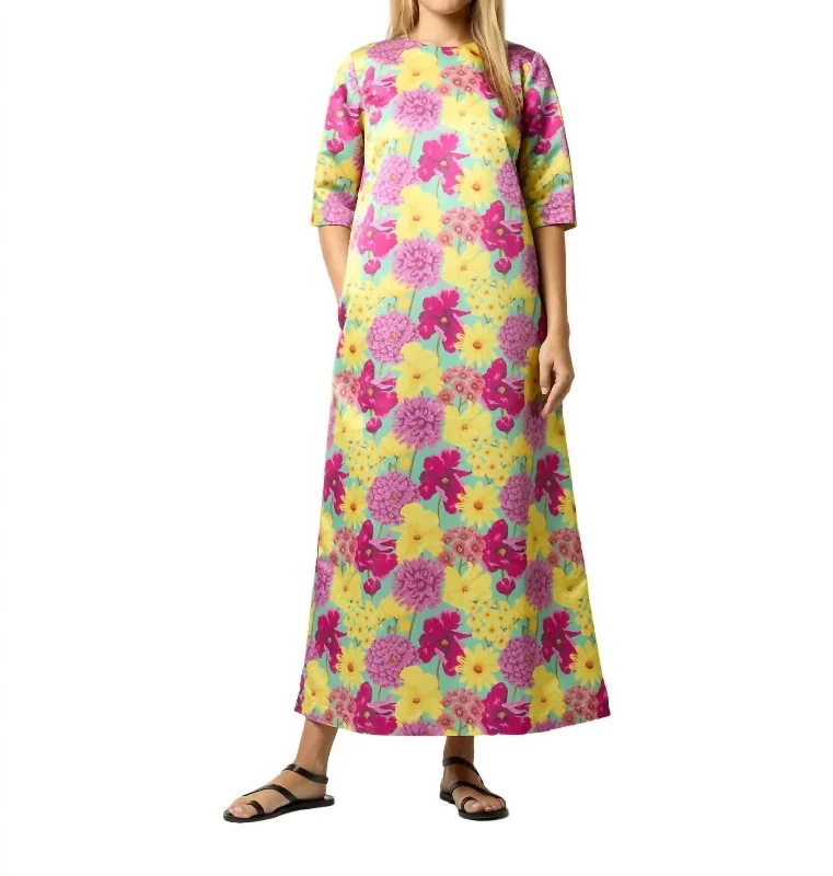 Crazy Price Slashing Paige Maxi Dress In Multi Spring Bloom Feminine Flow