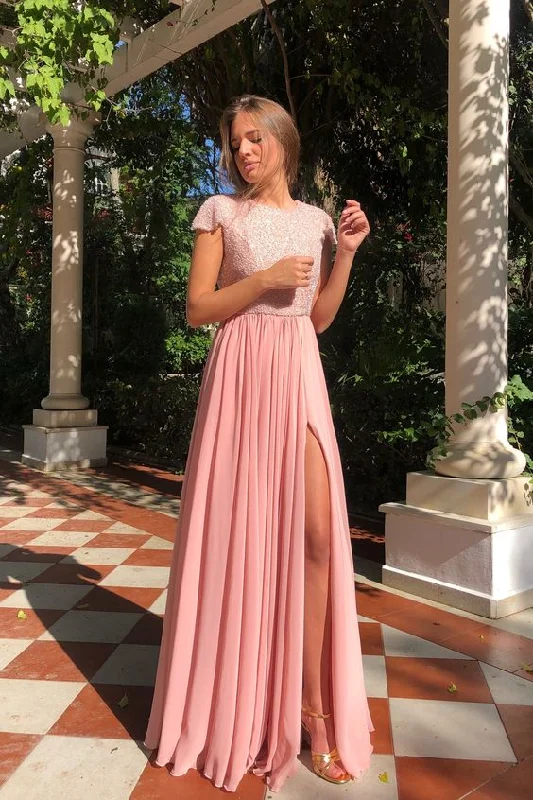 Mega Sale Evening Dresses,New Fashion Prom Gowns,Elegant Prom Dress,pink Prom Dresses      cg17028 Feminine Charm