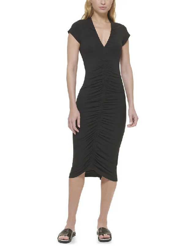 Latest Fashion DKNY Maxi Dress Elegant Contour