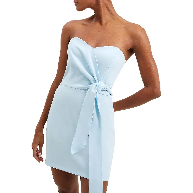 Luxury Casual Deals French Connection Womens Whisper Strapless Bow Bodycon Dress Fashion-Forward Style