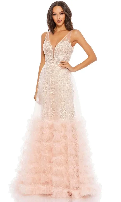 Exclusive Deals Online Mac Duggal 11183 - Sleeveless Ruffled Evening Dress Limited - Stock