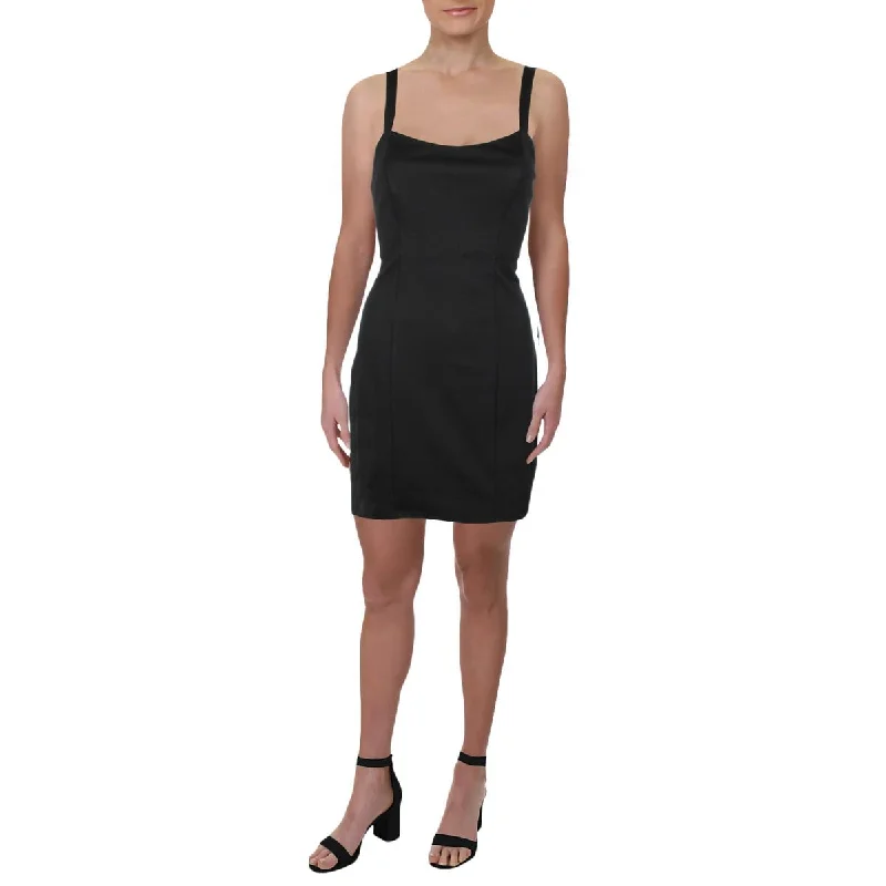 Ride The Style Wave City Studio Womens Juniors Knit Sleeveless Bodycon Dress Romantic Detailing