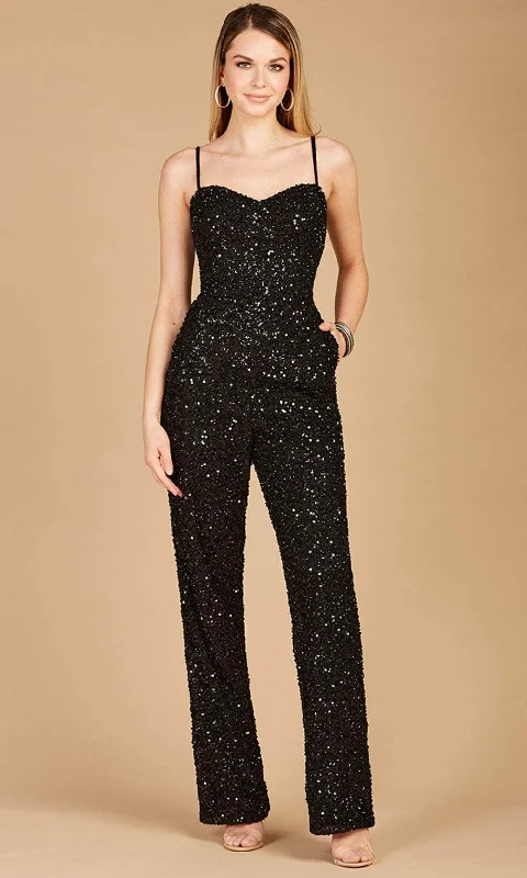 Huge Discounts This Week Lara Dresses 29204 - Sleeveless Sparkling Jumpsuit Lightweight Fabric