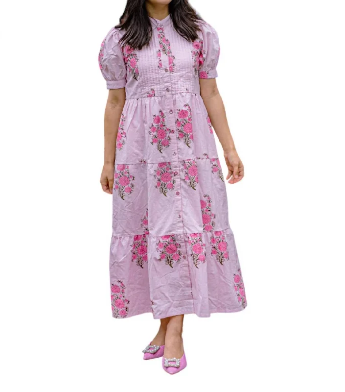 Season Offer Veronica Midi Dress In Pink Classic Appeal