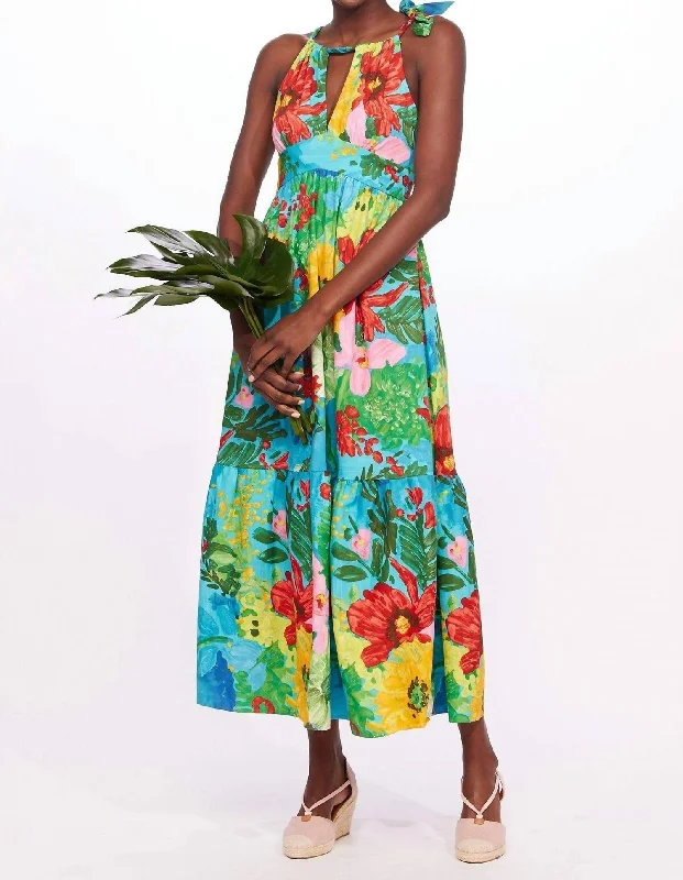 Stupidly Low Prices One-Shoulder Tie Maxi Floral Dress In Matisse Charming Silhouette