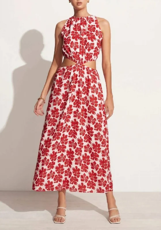 Contemporary Casual Deals Trapani Midi Dress In La Presa Floral Print Classic Charm