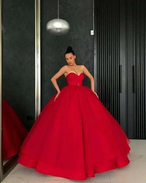 Save Big red Prom Dress,Ball Gown Red Prom Dress,Tulle Pageant Dress   cg16596 Nordic Minimalist Home Look