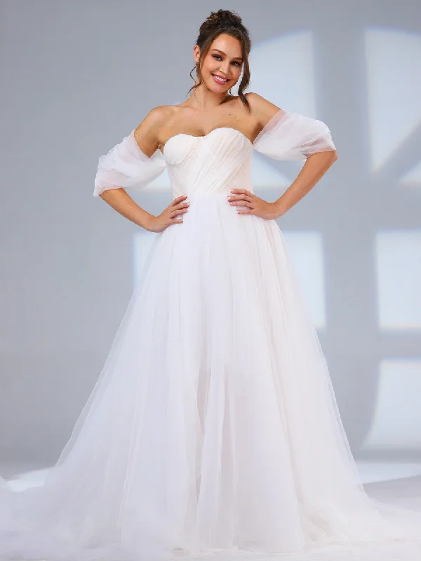 Explore What'S New Tulle Ball Gown Wedding Dress A Line Country Off The Shoulder Parisian Effortless Chic Style