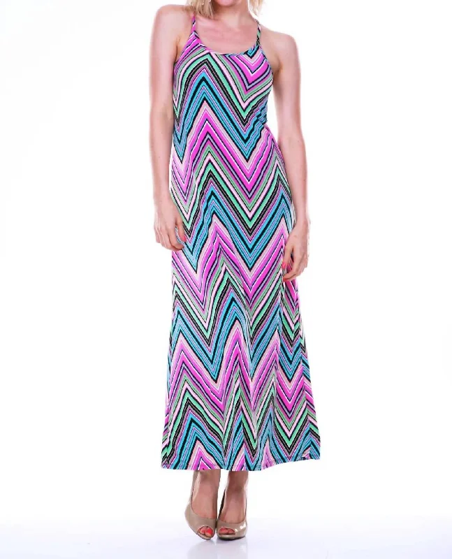 Playful Fashion Offers Adalina Maxi Dress In Pink Refined Simplicity