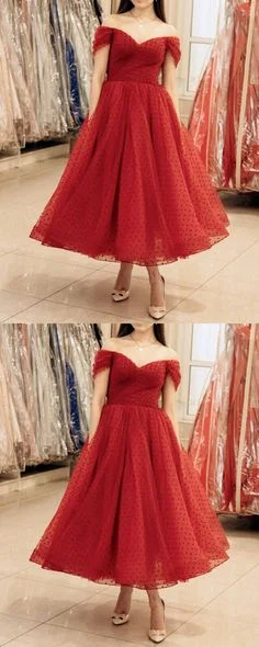 Summer Deals Vintage 1950s Prom Party dresses tulle ball gown off the shoulder    cg17891 Subtle Sophistication