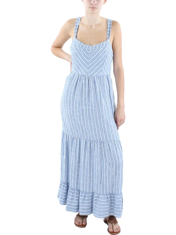 Sustainable Fashion Extravaganza Womens Striped Long Maxi Dress Weekend Special