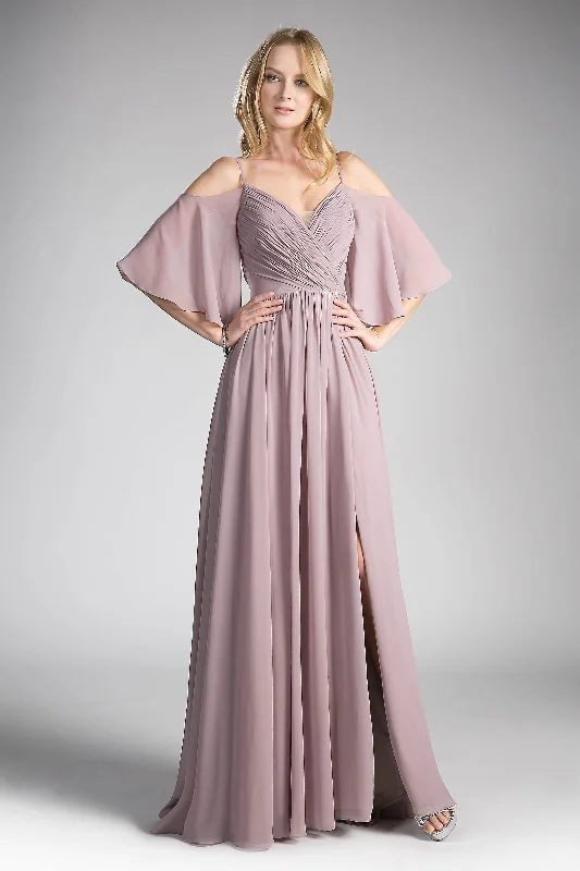 Seize Bargains Cinderella Divine CJ267 Formal Long Dress Bridesmaids with Sleeves Score Big On Glamorous Red - Carpet Styles