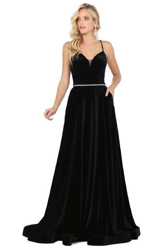 Trendy Styles Dancing Queen - 4084 Sleeveless Corset Back A-Line Prom Dress Feminine Charm