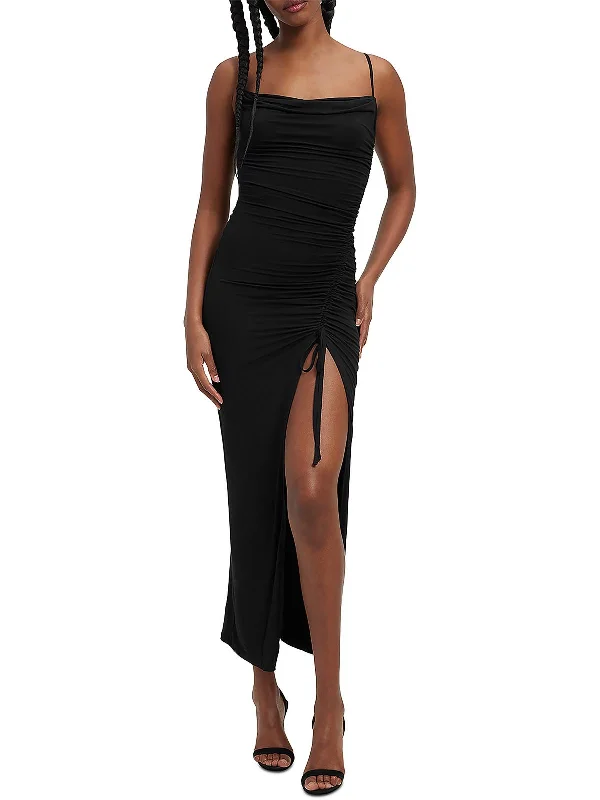 Style Without Limits Womens Long Ruched Maxi Dress Flash Deals