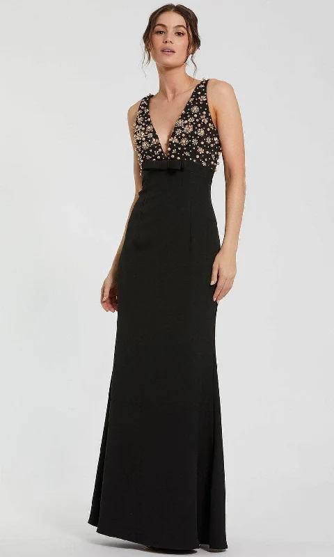 Limited Styles Ieena Duggal 2278 - Embellished Sleeveless Bodice Evening Dress Minimalist Chic