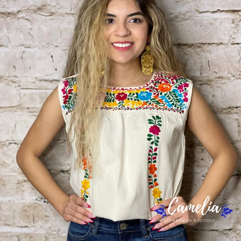 Casual Chic San Antonino Sleeveless Blouse - Multi Coastal Beach - Inspired Style