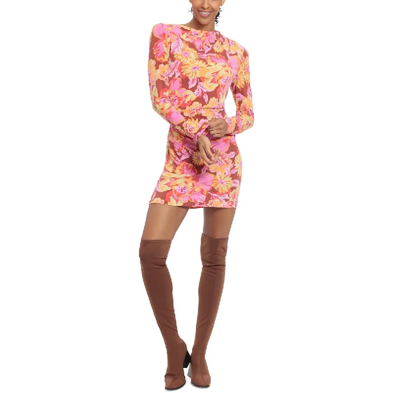 Vibrant Style Promotions Donna Morgan Womens Printed Gathered Bodycon Dress Discounts On Casual Weekend Styles