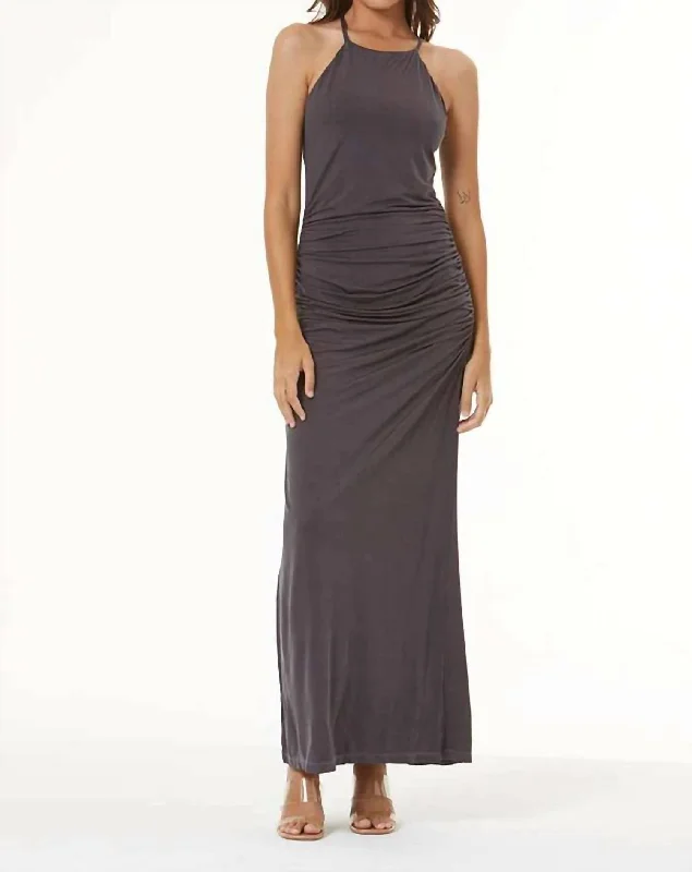 New Season Fashion Preview Sale Kelly Maxi Dress In Black Sand Sleek Design