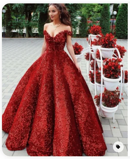 Stay Ahead In Style Off The Shoulder Red Ball Gown Prom Dress Quinceanera Dress     cg17336 Holiday Sale