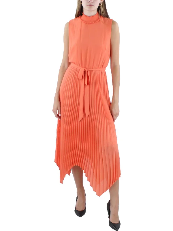 Additional Time-Limited Offers Womens Georgette Sharkbite Hem Maxi Dress Playful Elegance