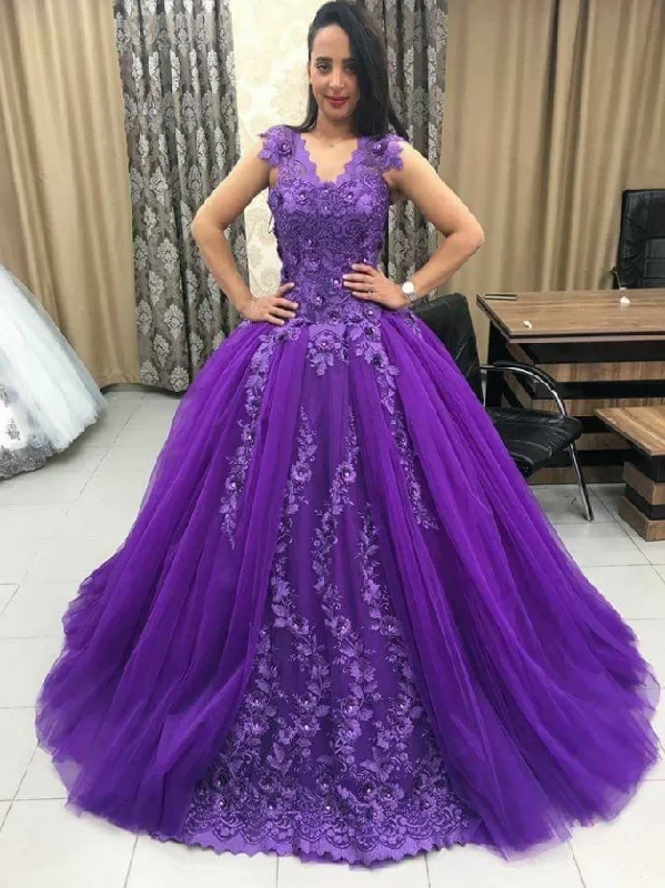 Daily Deals purple ball gown prom dresses    cg17894 Refined Simplicity