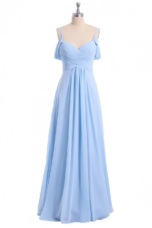 Absurdly Cheap Sale Periwinkle Off-the-Shoulder Sweetheart Bridesmaid Dress Luxury Comfort