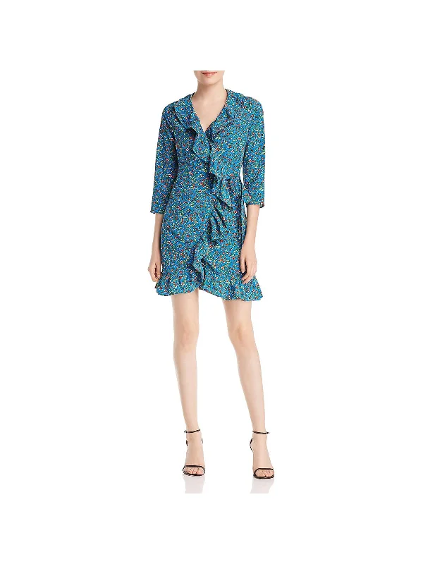 Get The Latest Trends Womens Casual Floral Wrap Dress Parisian Effortless Chic Style