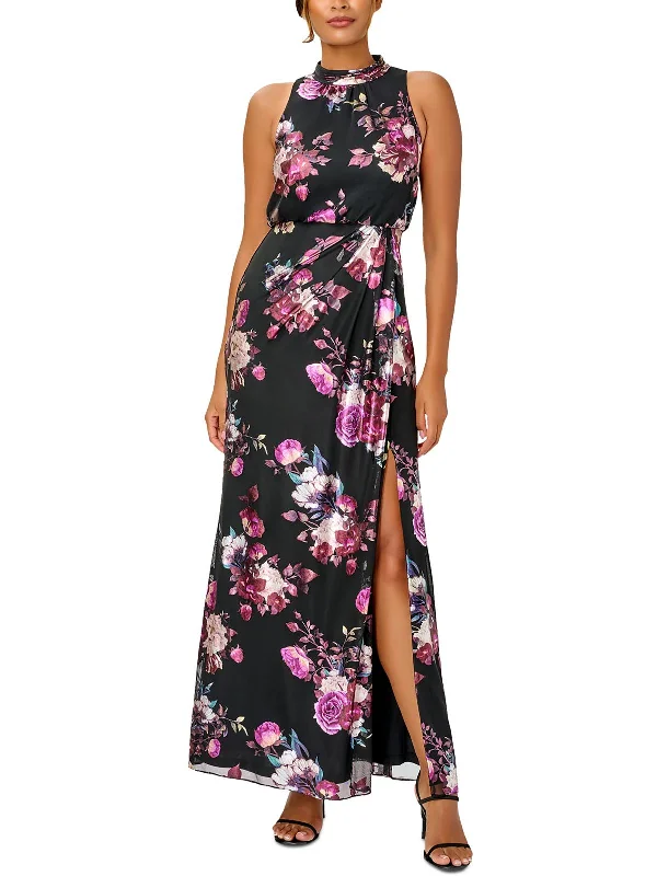 Vintage-Modern Style Offers Womens Mesh Floral Maxi Dress Elevated Style