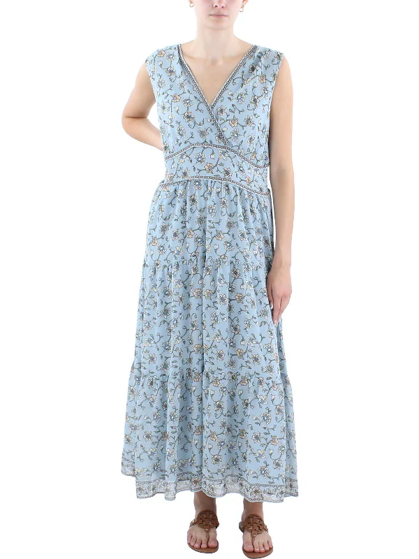 Exclusive Discounts Womens Tiered Polyester Maxi Dress Discounts On Casual Weekend Styles