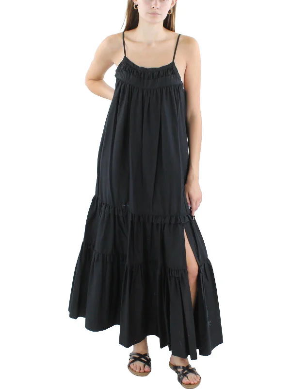 Urban Elegance Deals Womens Full Length Tiered Maxi Dress Modern Romance