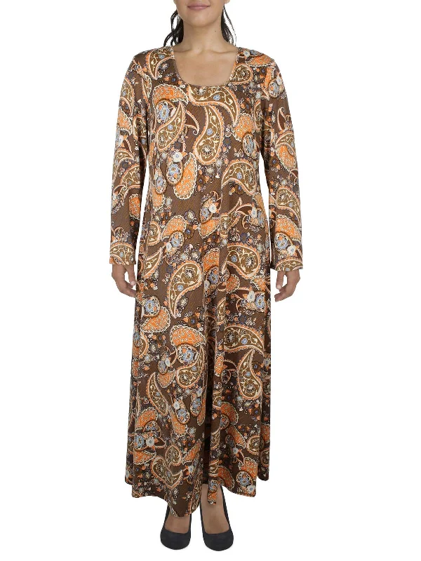 Inspired By You, Designed For You Plus Womens Paisley Long Maxi Dress Big Savings On Minimalist Office Styles