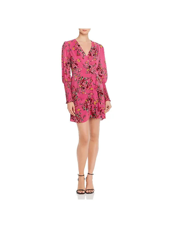 Flash Sale Starts Rosie Womens Floral Mini Wrap Dress Urban Sophistication