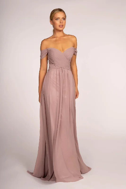 Chic Style, Always In Vogue Off Shoulder Plus Size Long Formal Dress Effortless Comfort