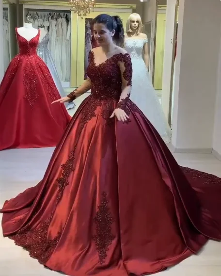 New Season Fashion Preview Sale burgundy Ball Gown Evening Dress prom gown  cg18017 Artful Design