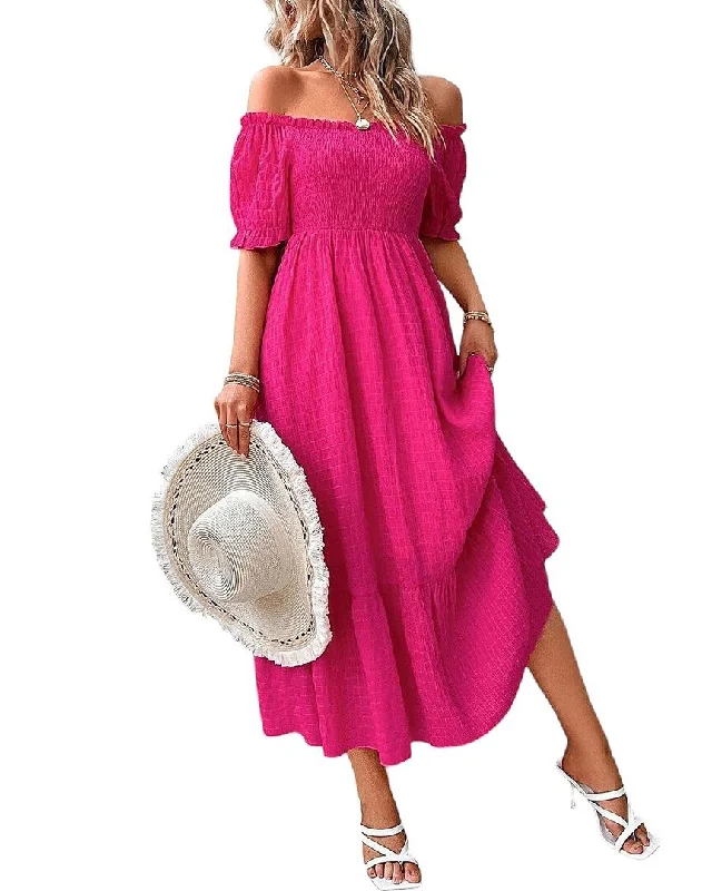 Comfortable Chic ENJOY PETRA Midi Dress Romantic Detailing