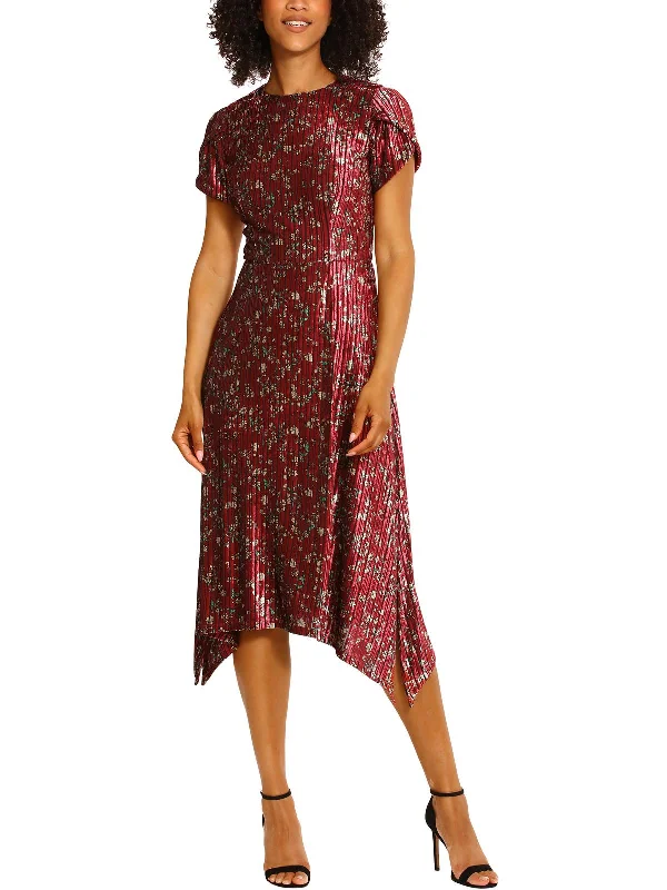 Stylish Deals Womens Velvet Floral Cocktail and Party Dress Graceful Movement