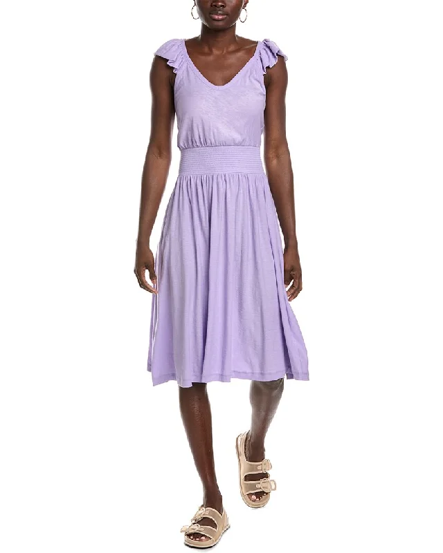 You'Ll Love Us Because Nation LTD Mina Ruffled Midi Dress Soft Textures